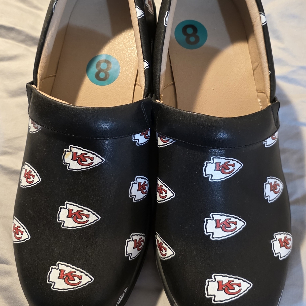 Kansas City Chiefs Womens Black Slip-On Shoes